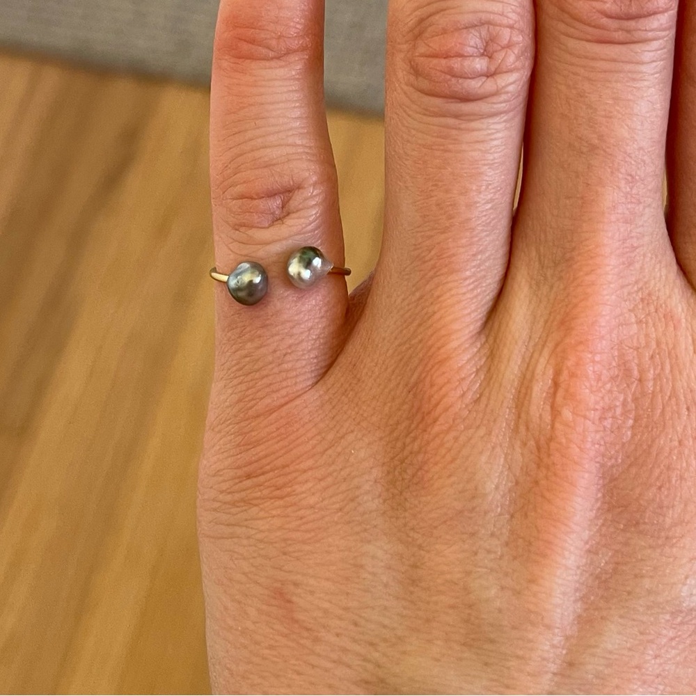 Tahitian Pearl Pinky Ring - Picture 4 of 4